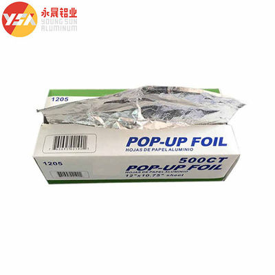 200 장 500 장 음식 포장용 팝업 알루미늄 주방 포일 시트