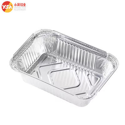 300ml 일회용 알루미늄 엽지 냄비 직사각형 가져가기 식품 패키지 엽지 용기 뚜??